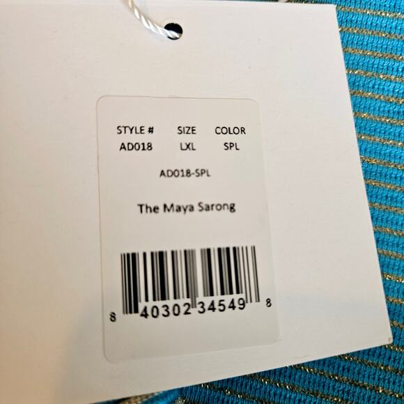 Andie x Mindy The Maya Sarong Women's Size Large / X-Large Beach Pool Summer - Picture 7 of 9